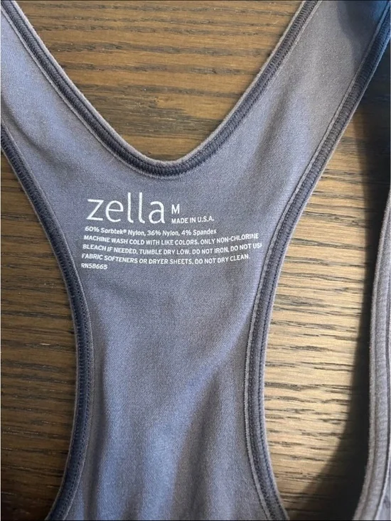 Zella Gray Medallion Racerback Tank - Picture 3 of 4